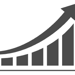 右肩上がりのグラフの画像